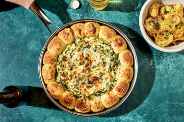 Spinach & Artichoke Dip with Pull-Apart Rolls