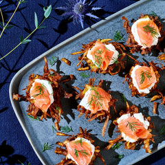 Hawaij Latke with Labneh & Gravlax – HexClad Cookware AU