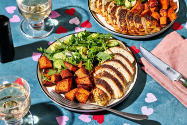 Roasted Lemon Chicken with Sweet Potato & Arugula-Fennel Salad