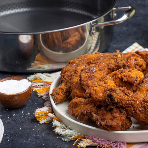 HexClad 7 Quart Hybrid Saute Pan, Nonstick Chicken Fryer