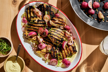 Turmeric Grilled Chicken and Radishes