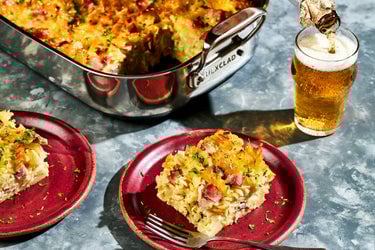 German Ham & Cheese Noodle Kugel