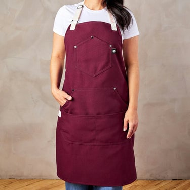 Eco Modern Apron (Crimson)