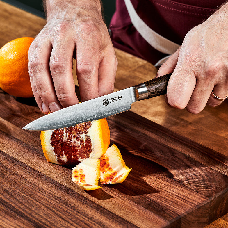 Damascus Steel 13 cm Utility Knife (Espresso)