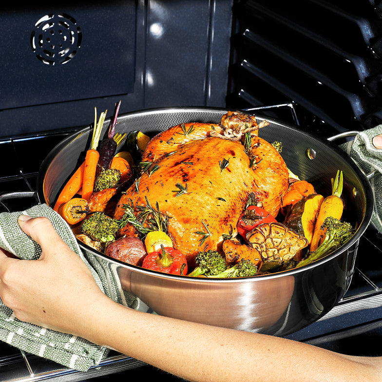 6.6 Litre Hybrid Deep Sauté Pan/Chicken Fryer with Lid