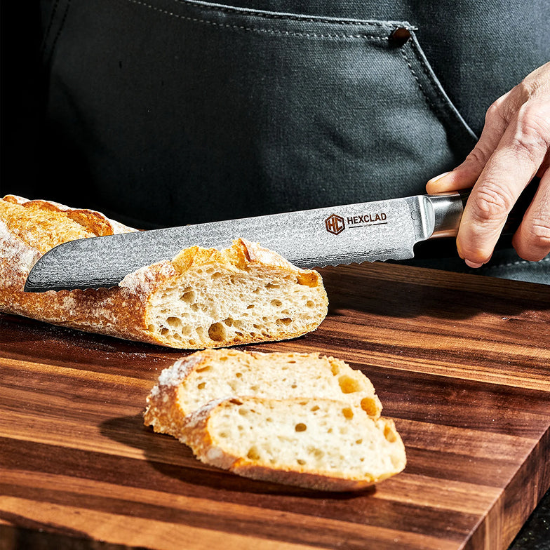 Damascus Steel 20 cm Serrated Bread Knife
