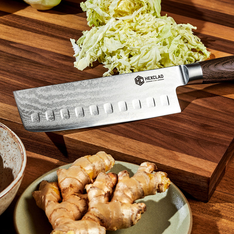 Damascus Steel 16 cm Nakiri Knife (Espresso)