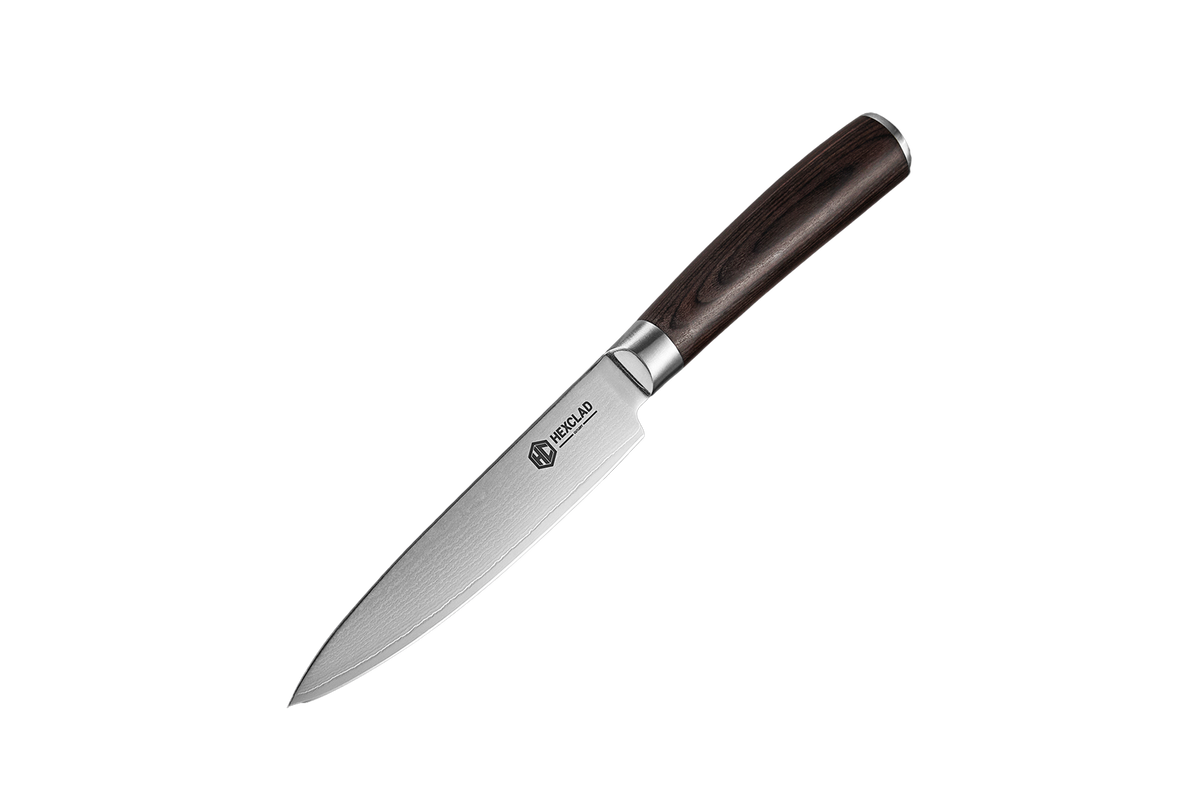 Damascus Steel 13 cm Utility Knife (Espresso)