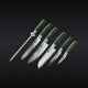 Damascus Steel Knife Set, 6-pc (Green)