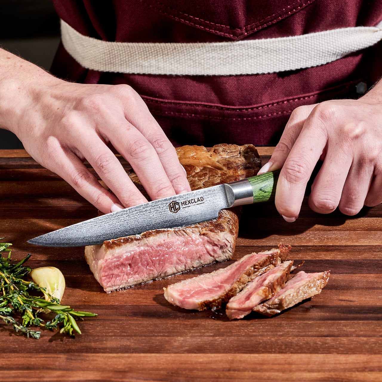 4 pc Japanese Damascus Steel Steak Knife Set