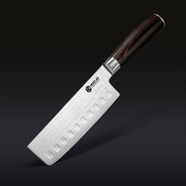 Damascus Steel 16 cm Nakiri Knife (Espresso)