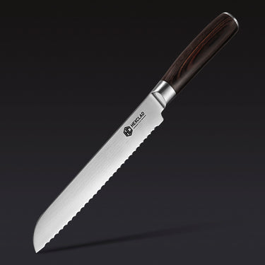 Damascus Steel 20 cm Serrated Bread Knife (Espresso)