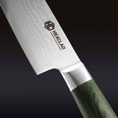 Damascus Steel 20 cm Chef's Knife (Green)