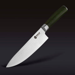Damascus Steel 20 cm Chef's Knife (Green)