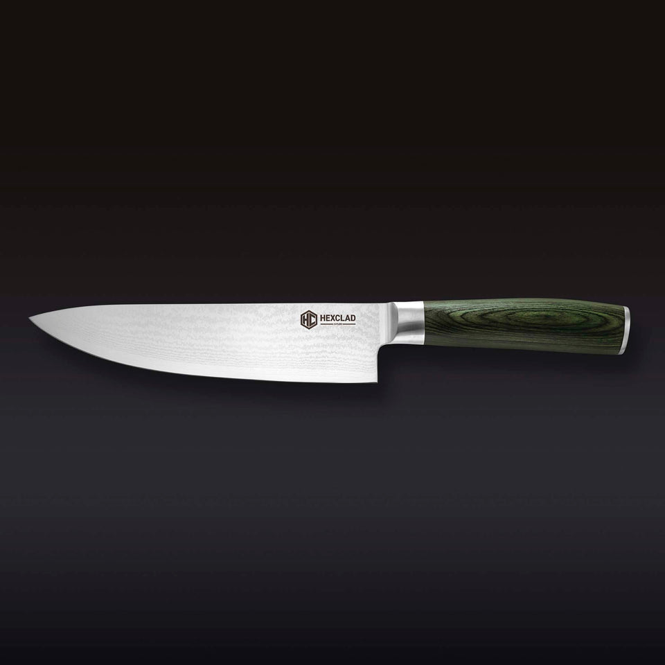 Damascus Steel 20 cm Chef's Knife HexClad Cookware AU