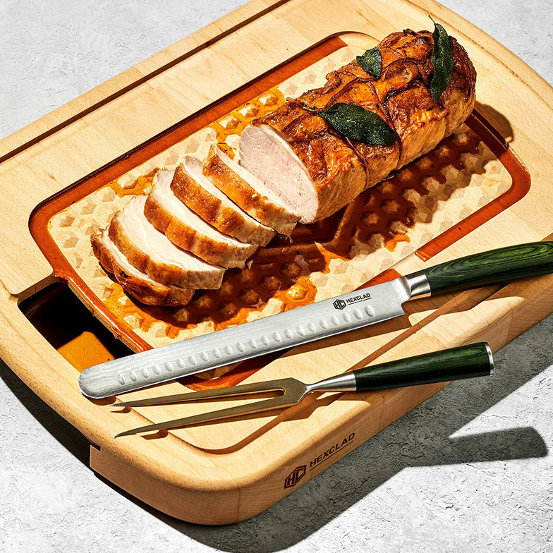HexClad Japanese Damascus Steel Carving Set