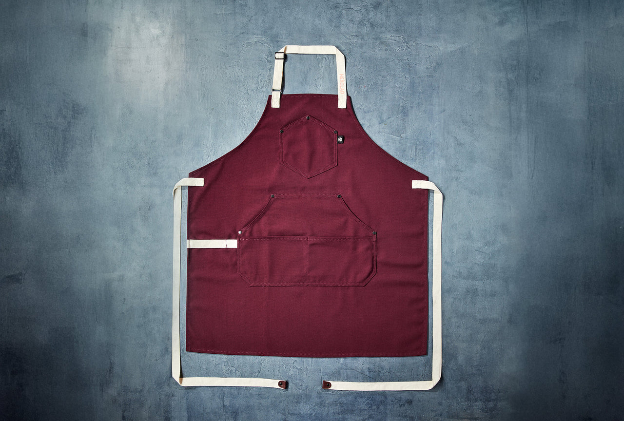 Eco Modern Apron (Crimson)