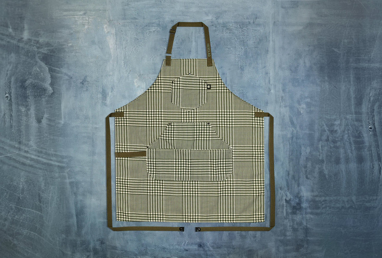 Eco Modern Apron (Houndstooth-Forest)