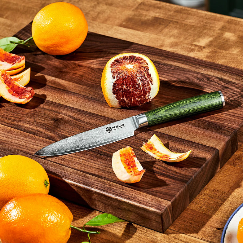 Damascus Steel Knife Set, 6-pc (Green)