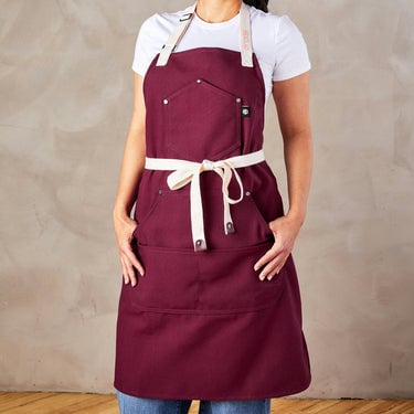 Eco Modern Apron (Crimson)