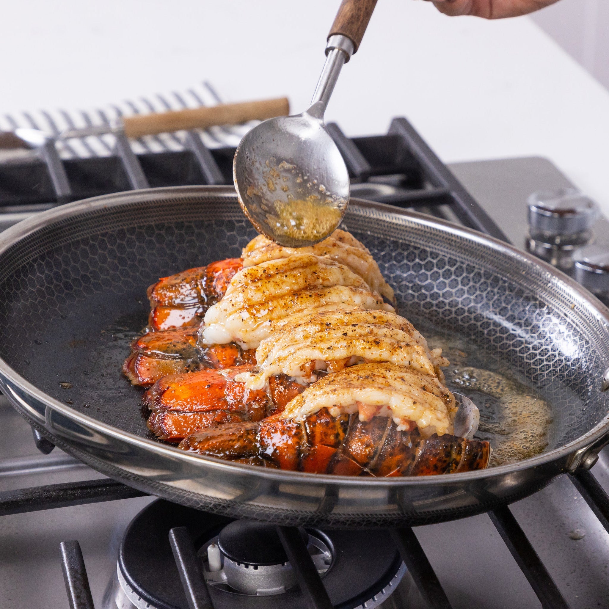 7pc HexClad Stainless Steel Cookware Set w/ Lids & Wok HexClad