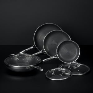 7 pc HexClad Hybrid Cookware Set w/ Lids & Wok