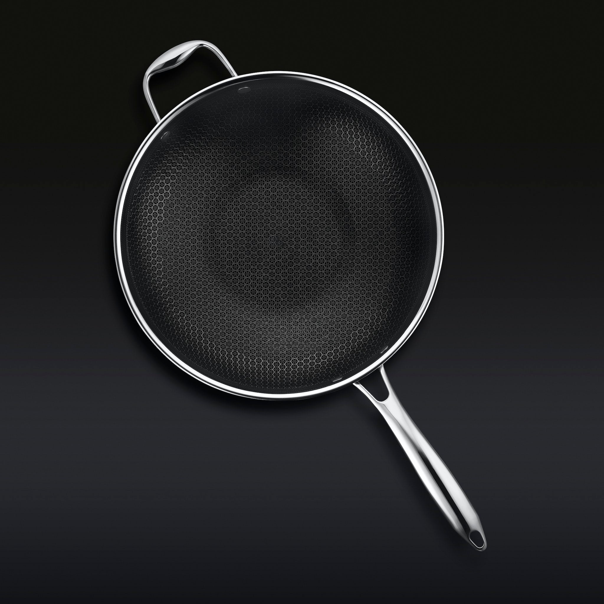 30 cm Clad Wok Clad Stainless Steel Cookware by HexClad HexClad