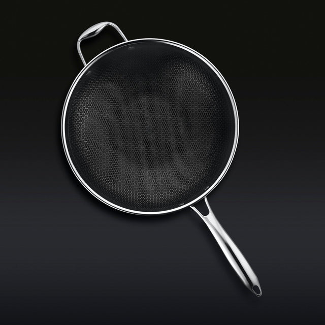 30 cm Clad Wok Clad Stainless Steel Cookware by HexClad HexClad