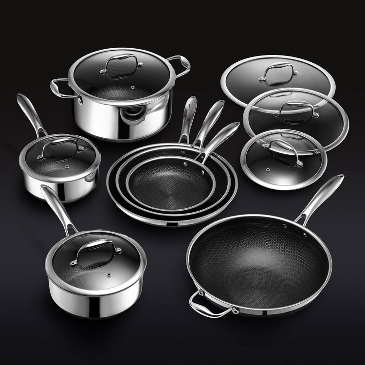13 Pc HexClad Hybrid Cookware Set W Lids HexClad Cookware AU 13-pc-hexclad-hybrid-cookware-set-w-lids-hexclad-cookware-au